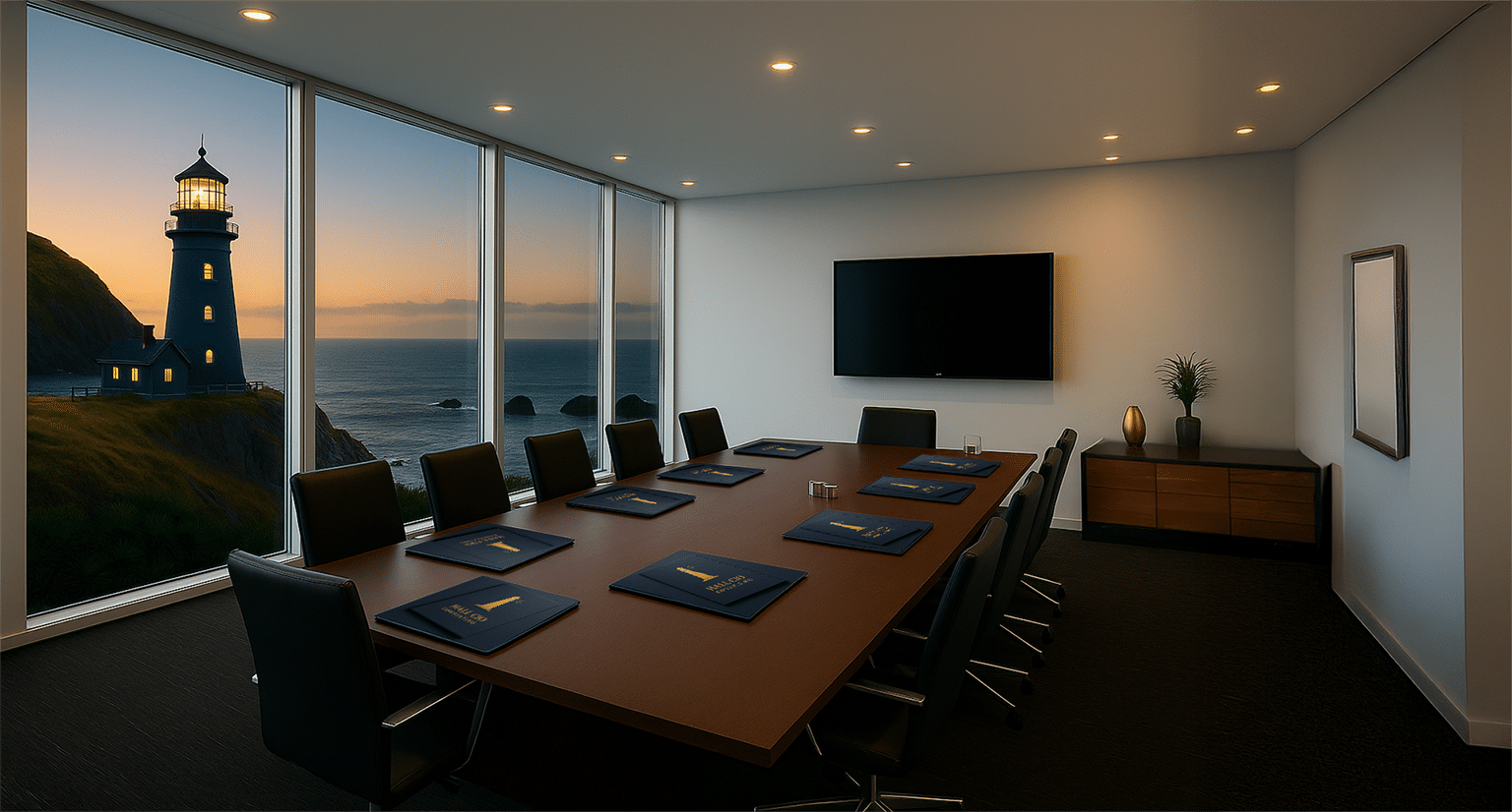 Hall CIO Consulting logo with gold light beams and HCC monogram